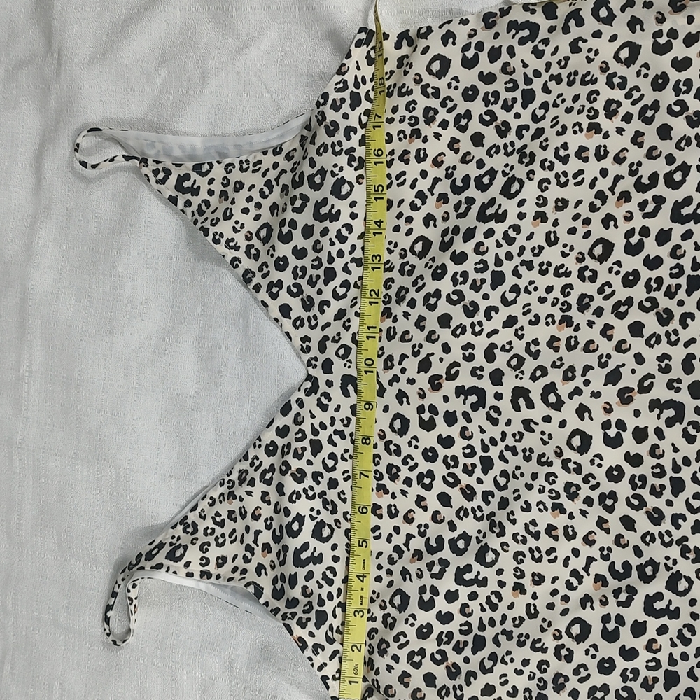 Caramela Beige and Leopard Print Tank Top Size Large - Picture 5 of 6
